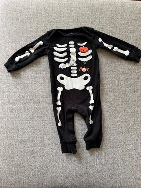 Carter's Black Skeleton Print One-Piece